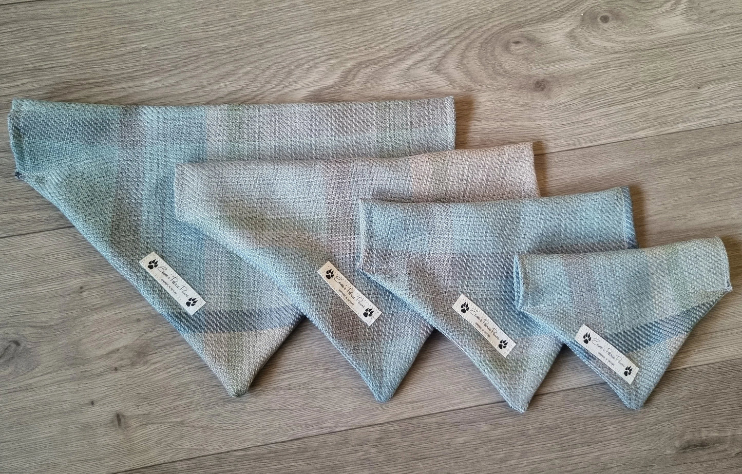 Woven Tartan Design Over The Collar Pet Bandana - Tester