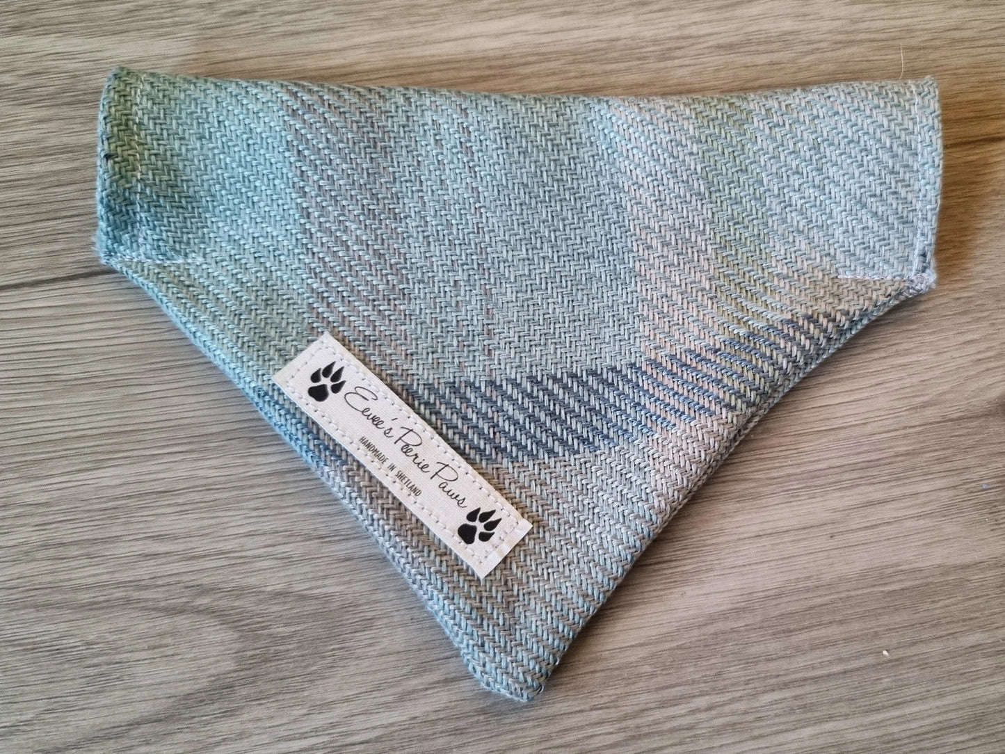 Woven Tartan Design Over The Collar Pet Bandana - Tester