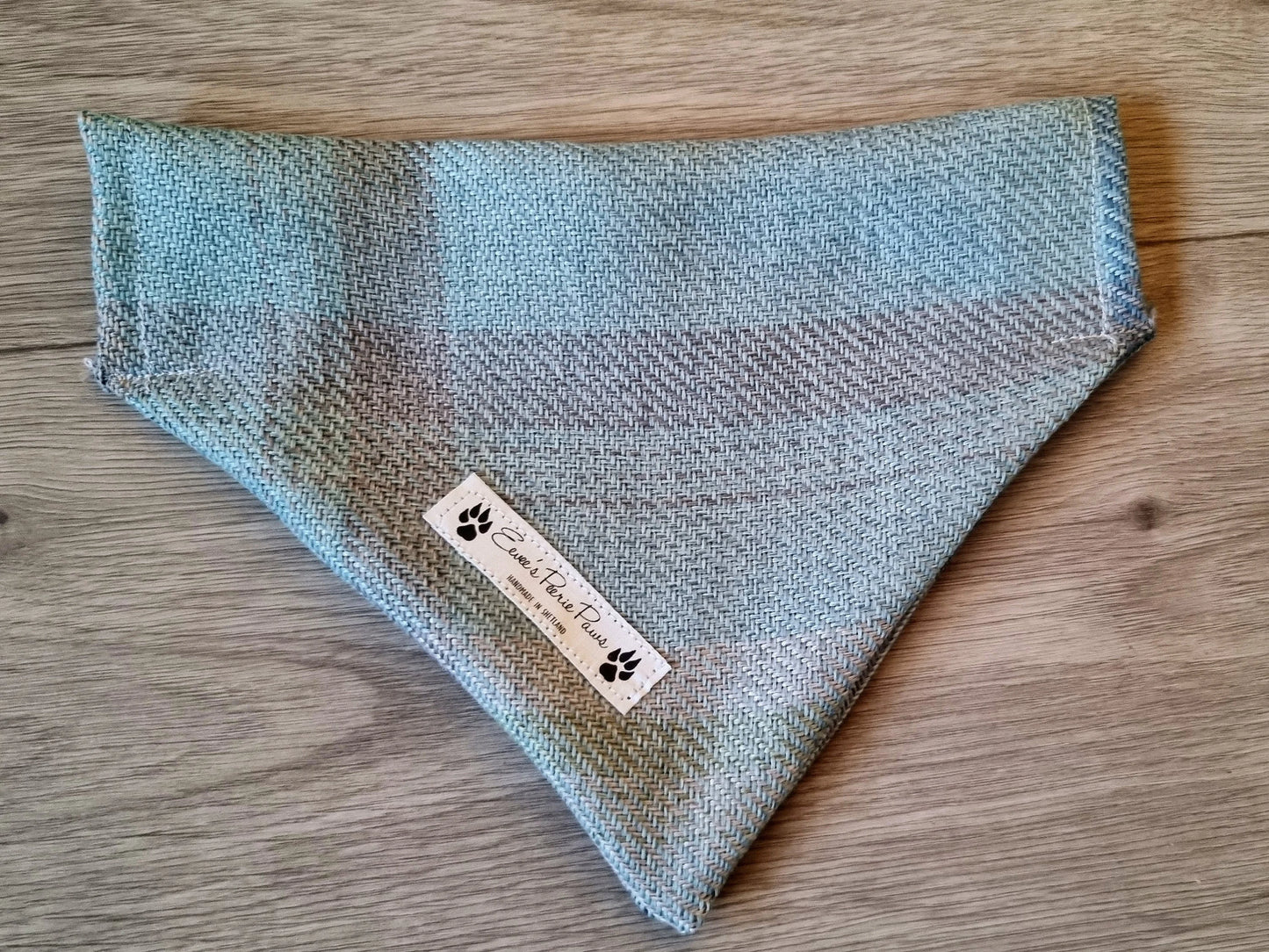 Woven Tartan Design Over The Collar Pet Bandana - Tester