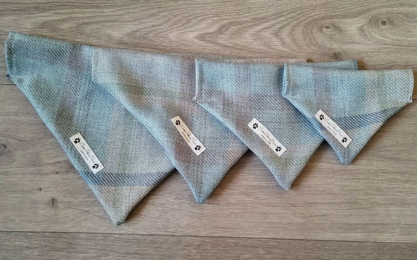 Woven Tartan Design Over The Collar Pet Bandana - Tester