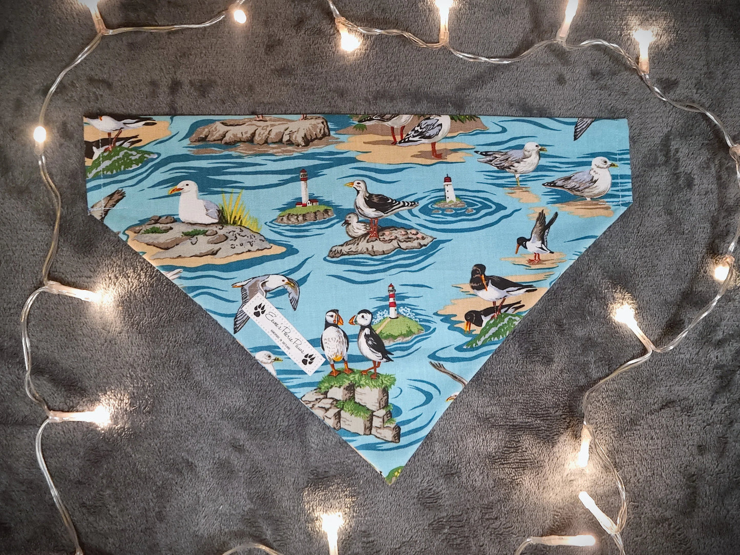 Seabirds Design Over The Collar Pet Bandana