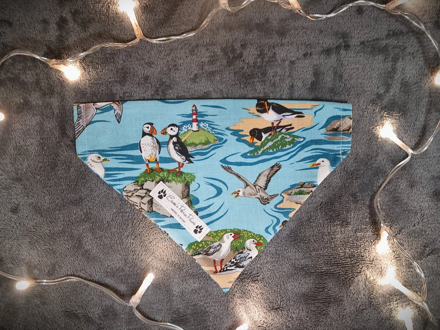 Seabirds Design Over The Collar Pet Bandana