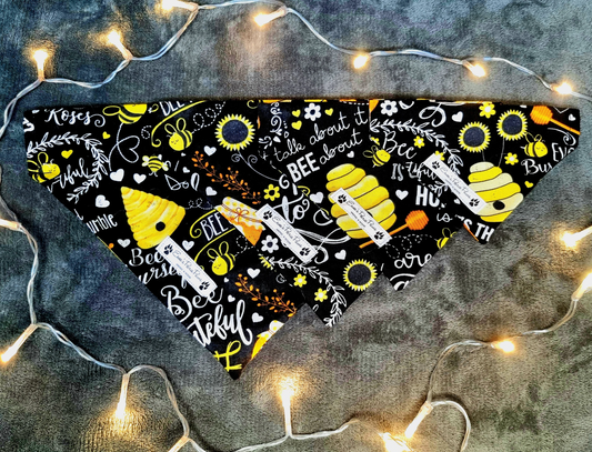 Honey Bee Design Over The Collar Pet Bandana