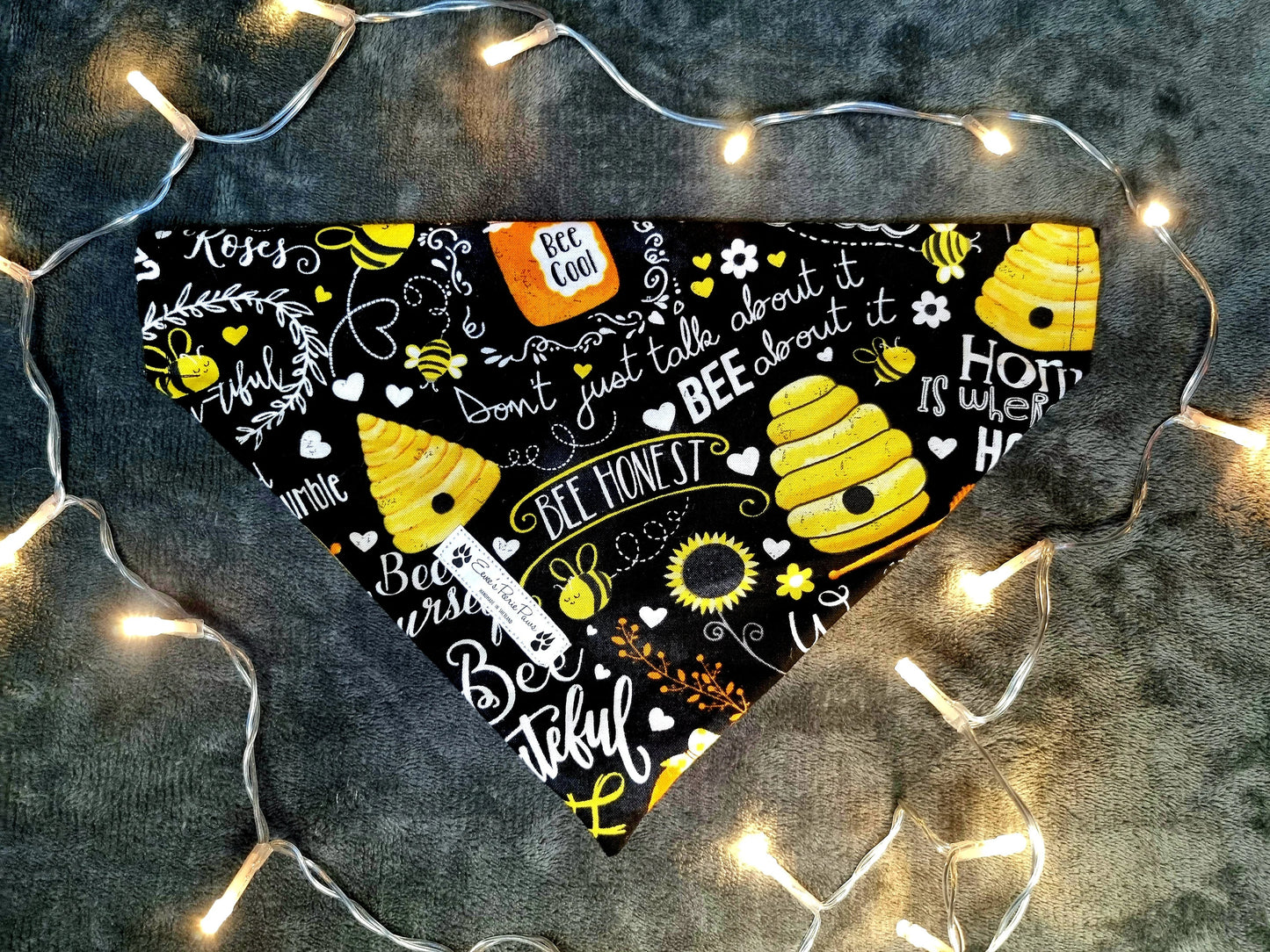 Honey Bee Design Over The Collar Pet Bandana