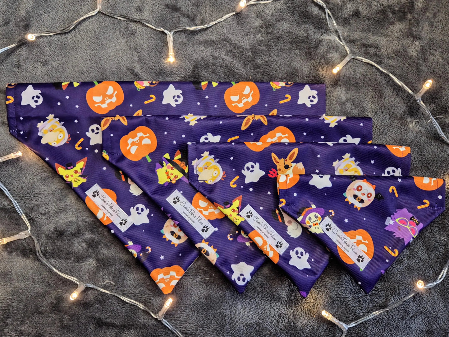 Halloween Pokemon Design Over The Collar Pet Bandana