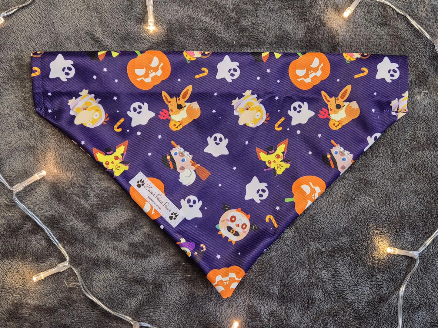 Halloween Pokemon Design Over The Collar Pet Bandana