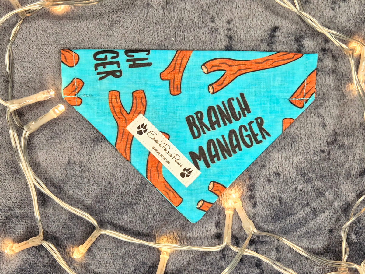 Branch Manager Design Over The Collar Pet Bandana