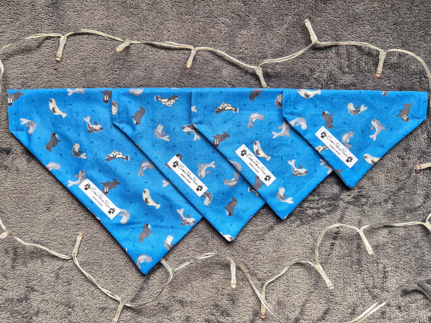 Seals and Walrus Design Over The Collar Pet Bandana