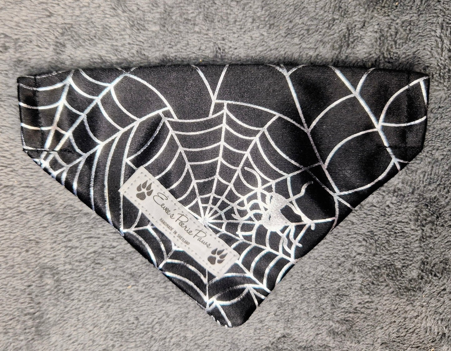 Halloween Spider Web Design Over The Collar Pet Bandana