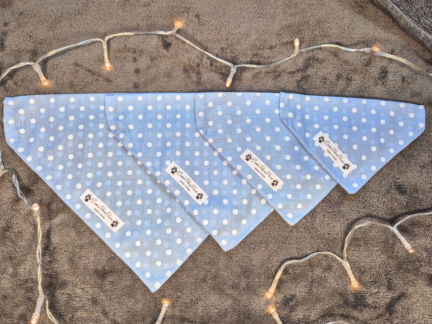 Blue Dot Design Over The Collar Pet Bandana