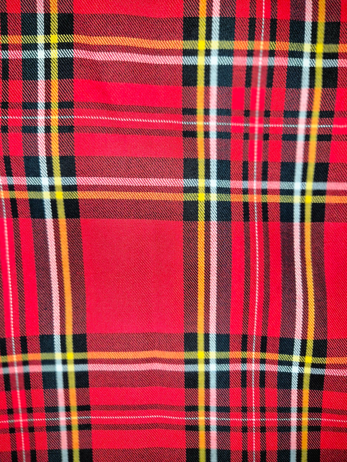 Red and Yellow Tartan Design Over The Collar Pet Bandana