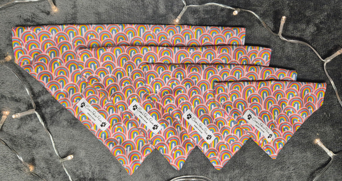 Rainbows Design Over The Collar Pet Bandana