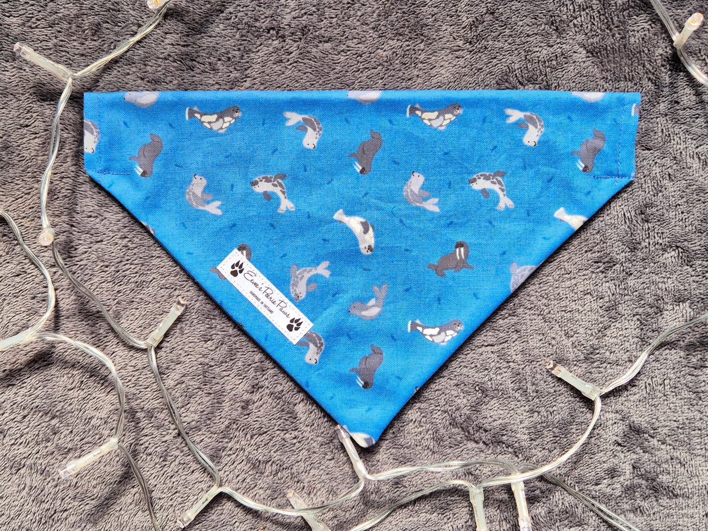 Seals and Walrus Design Over The Collar Pet Bandana