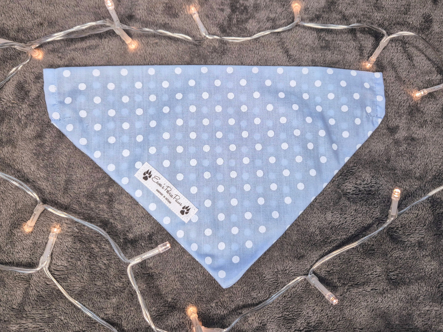 Blue Dot Design Over The Collar Pet Bandana