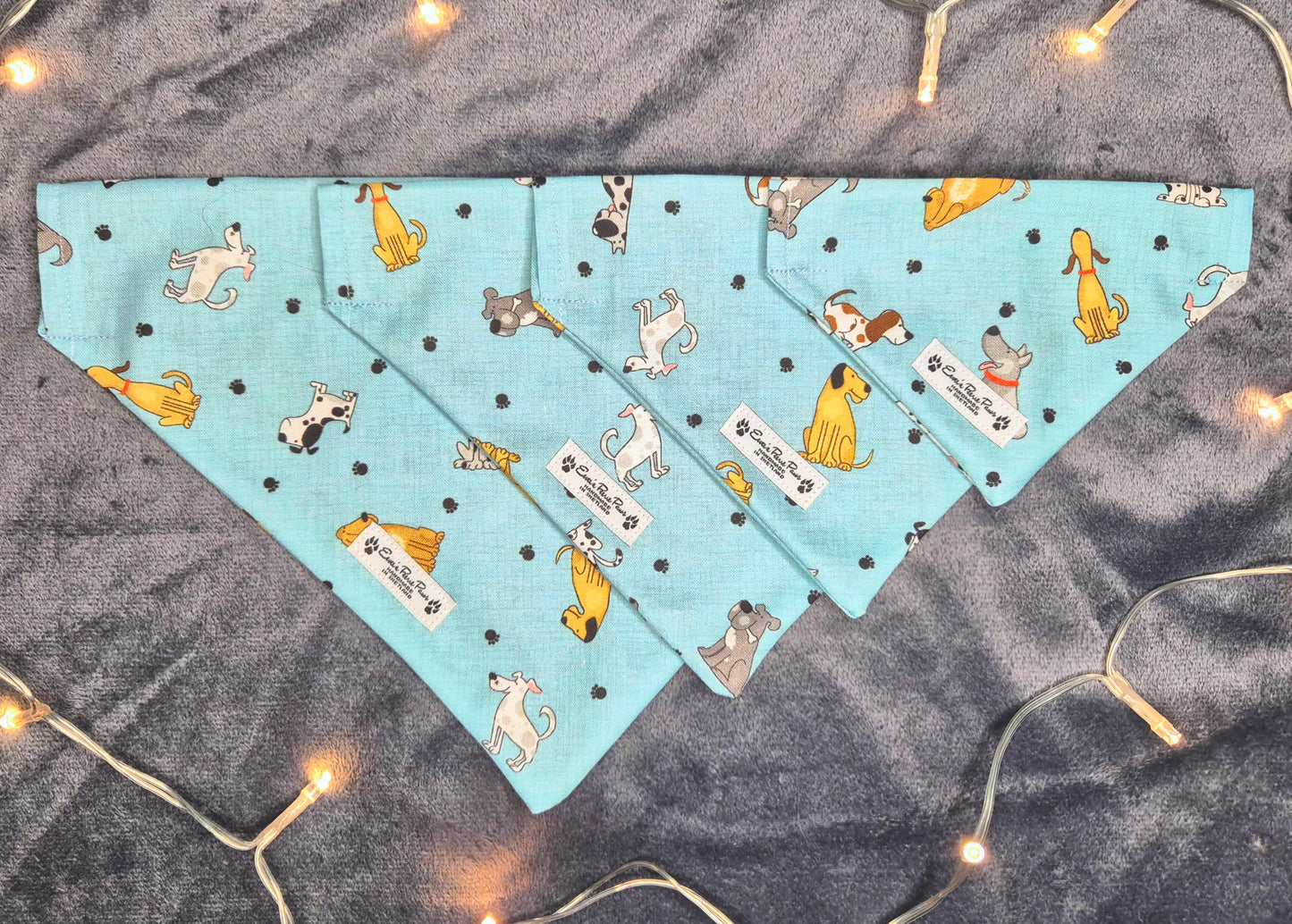 Cartoon Dogs Design Over The Collar Pet Bandana