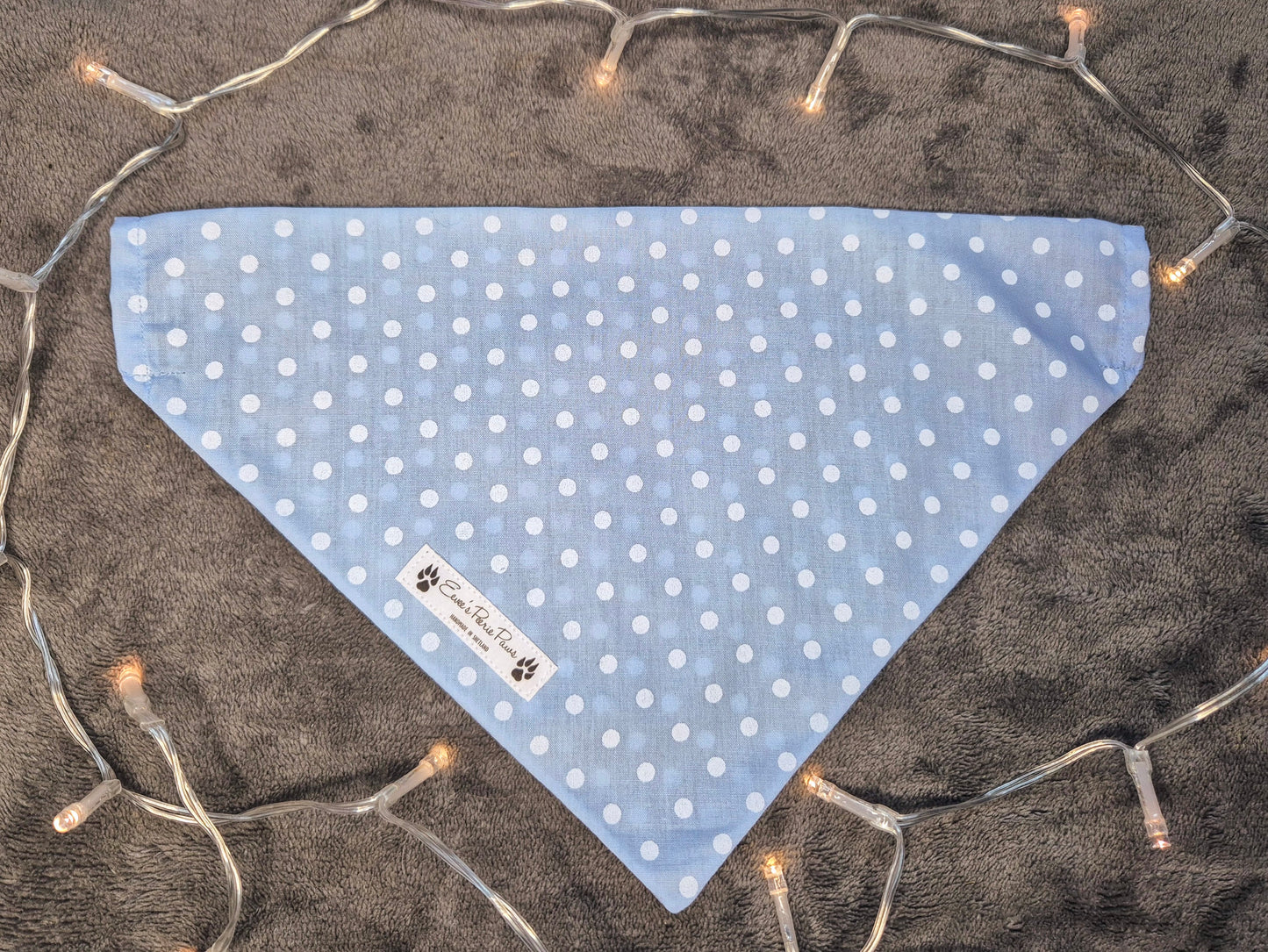 Blue Dot Design Over The Collar Pet Bandana