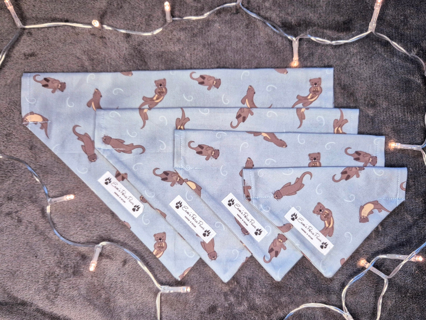 Otter Design Over The Collar Pet Bandana