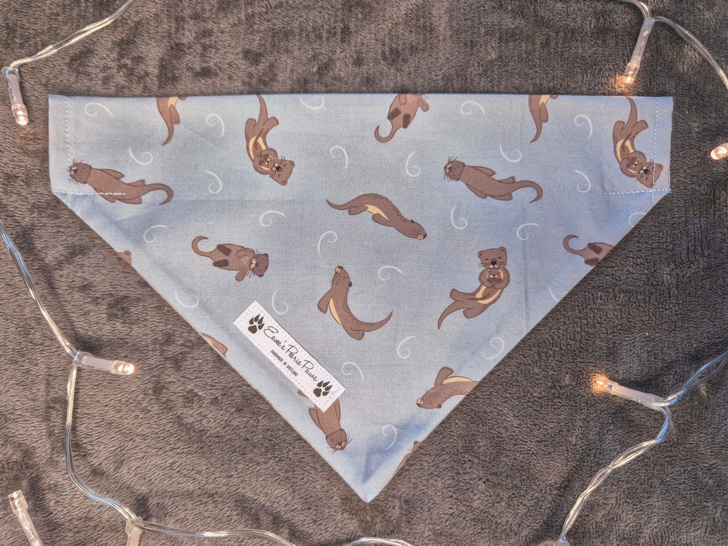 Otter Design Over The Collar Pet Bandana