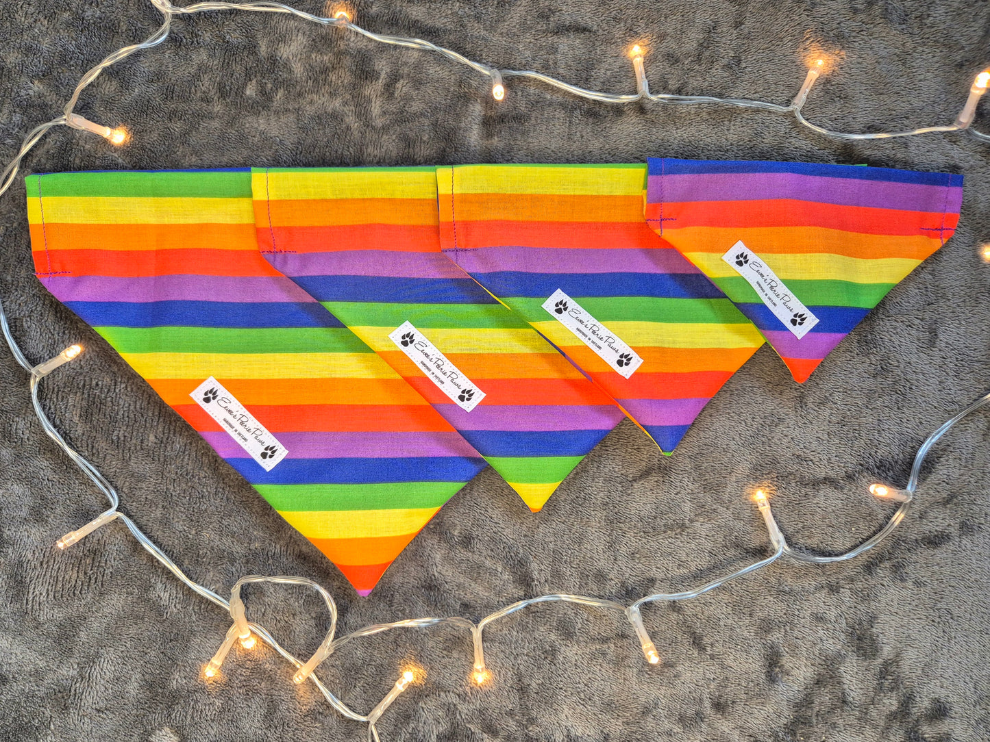 Pride Flag Design Over The Collar Pet Bandana