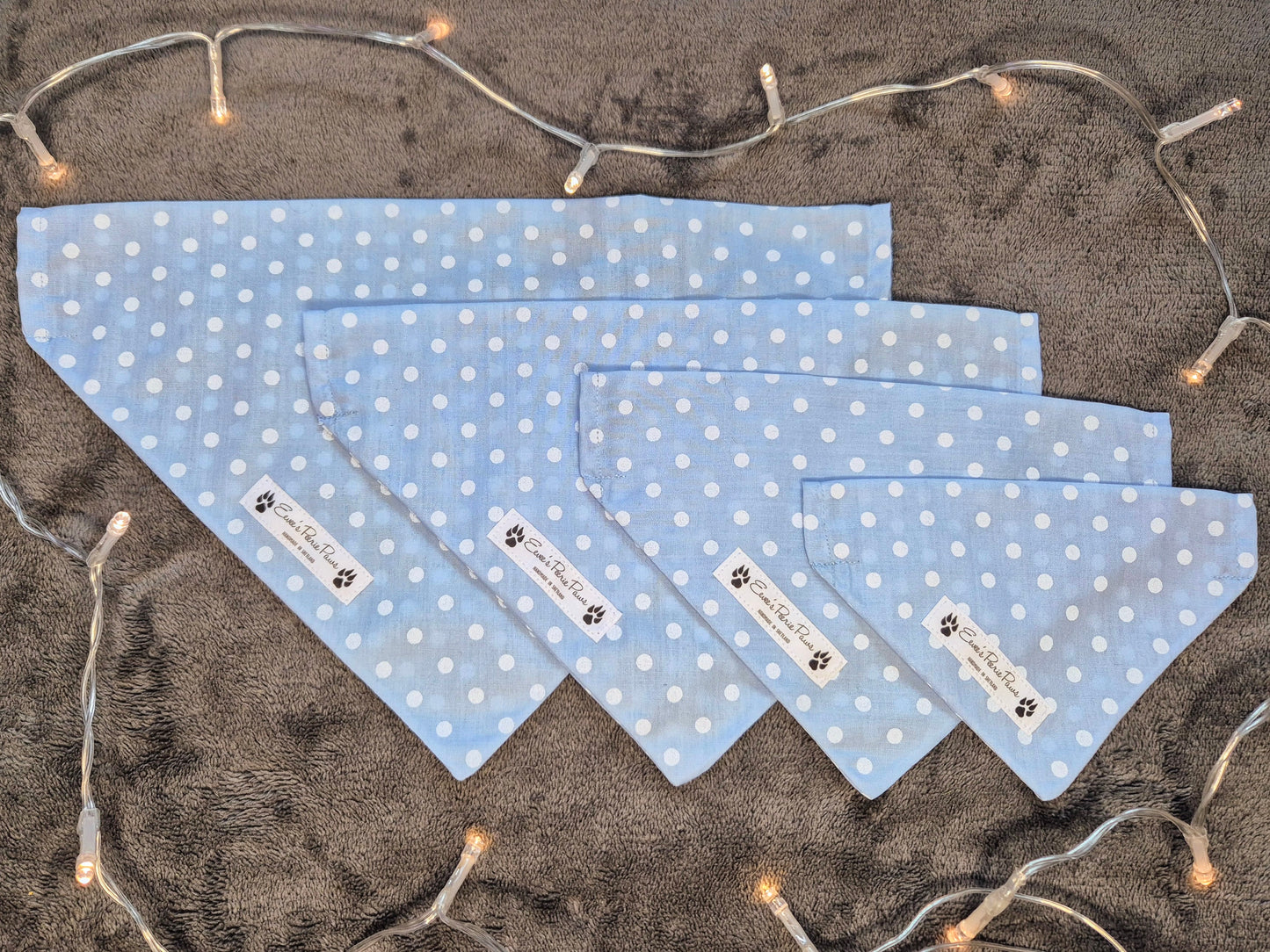 Blue Dot Design Over The Collar Pet Bandana