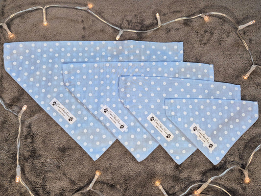 Blue Dot Design Over The Collar Pet Bandana