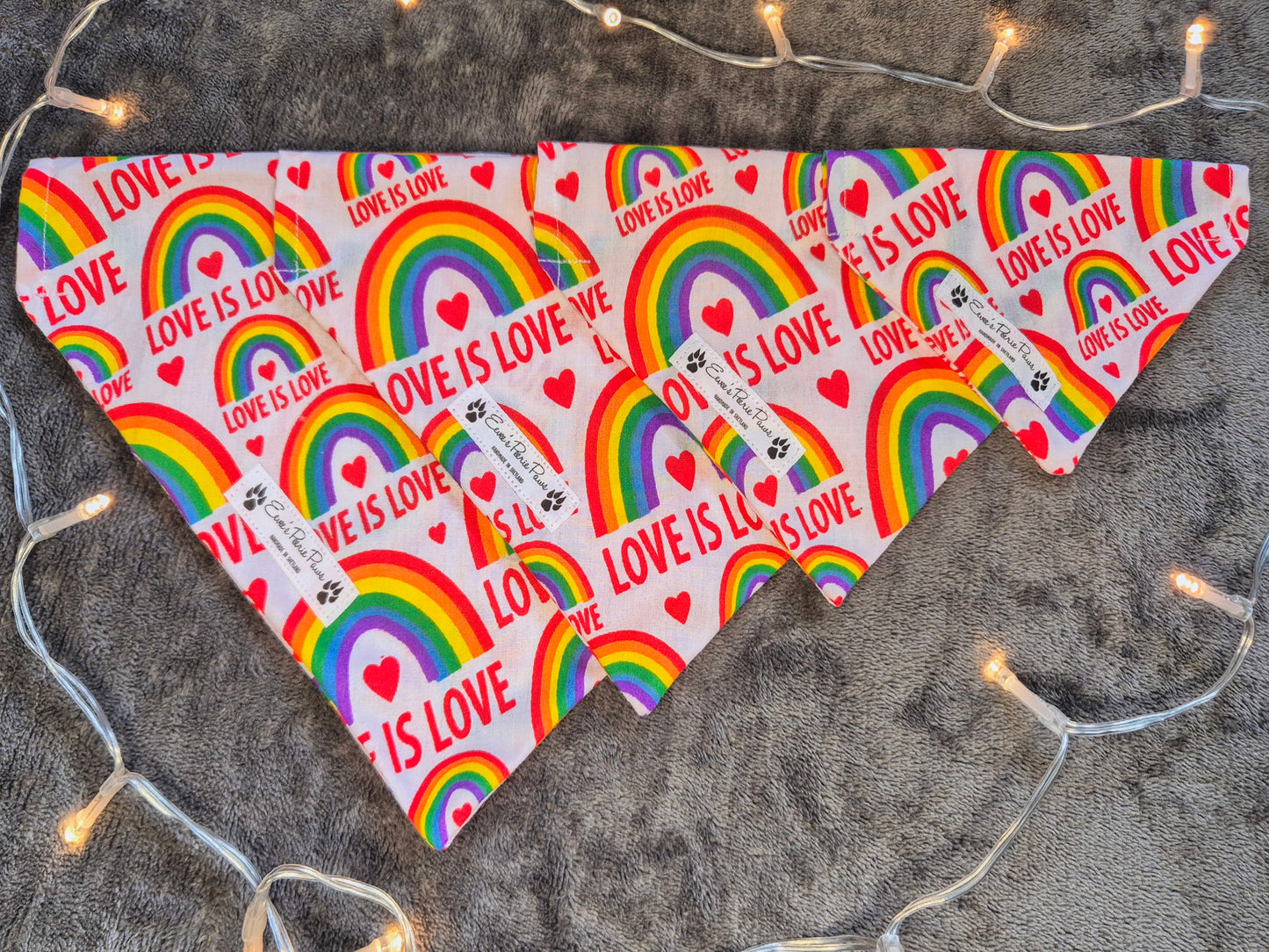 Love Is Love Design Over The Collar Pet Bandana
