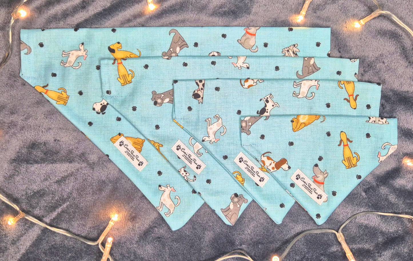 Cartoon Dogs Design Over The Collar Pet Bandana