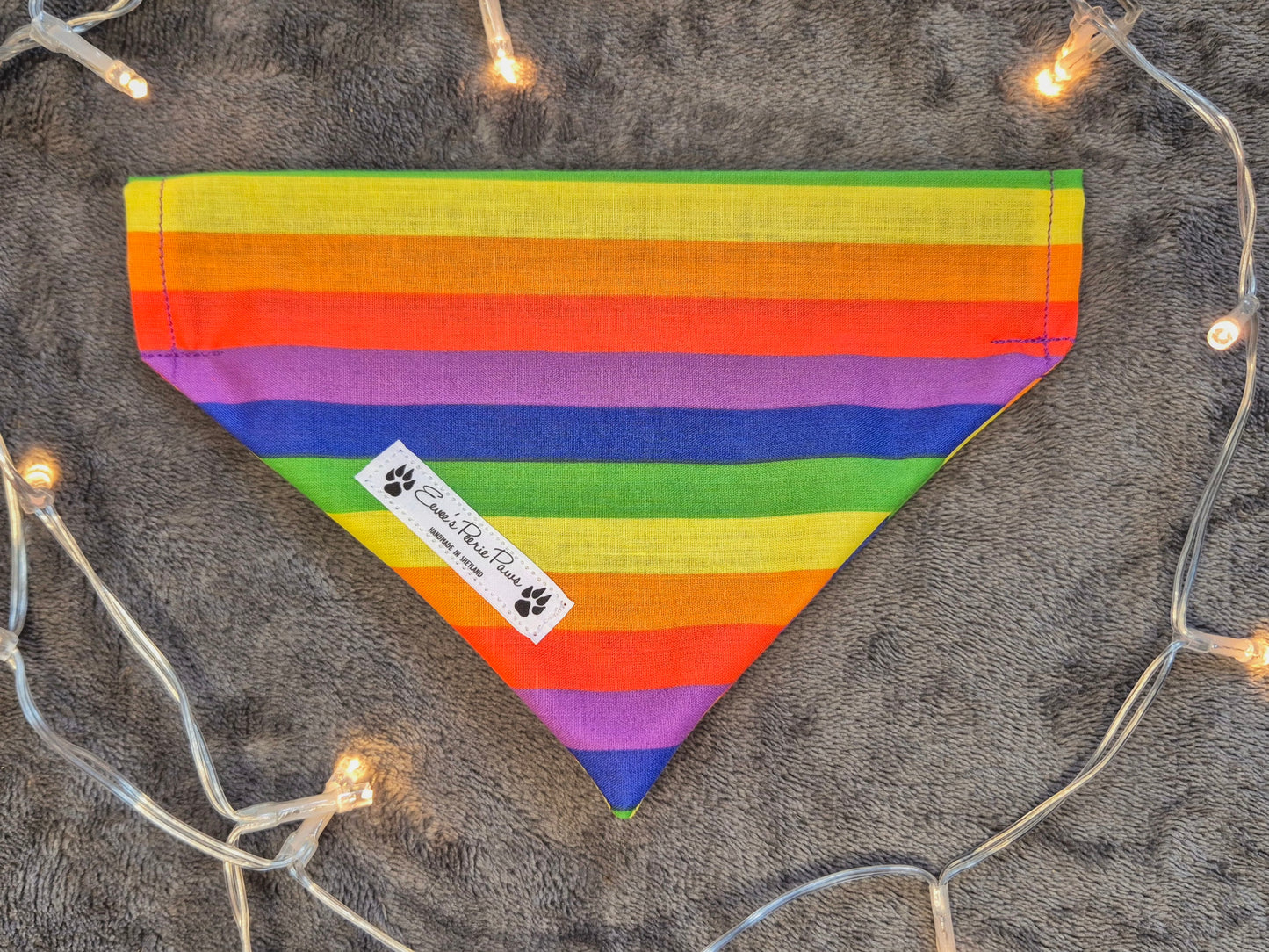 Pride Flag Design Over The Collar Pet Bandana