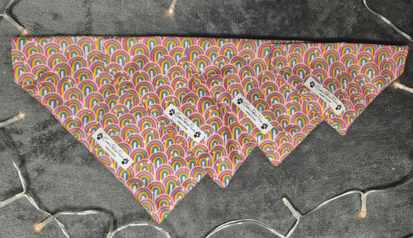 Rainbows Design Over The Collar Pet Bandana