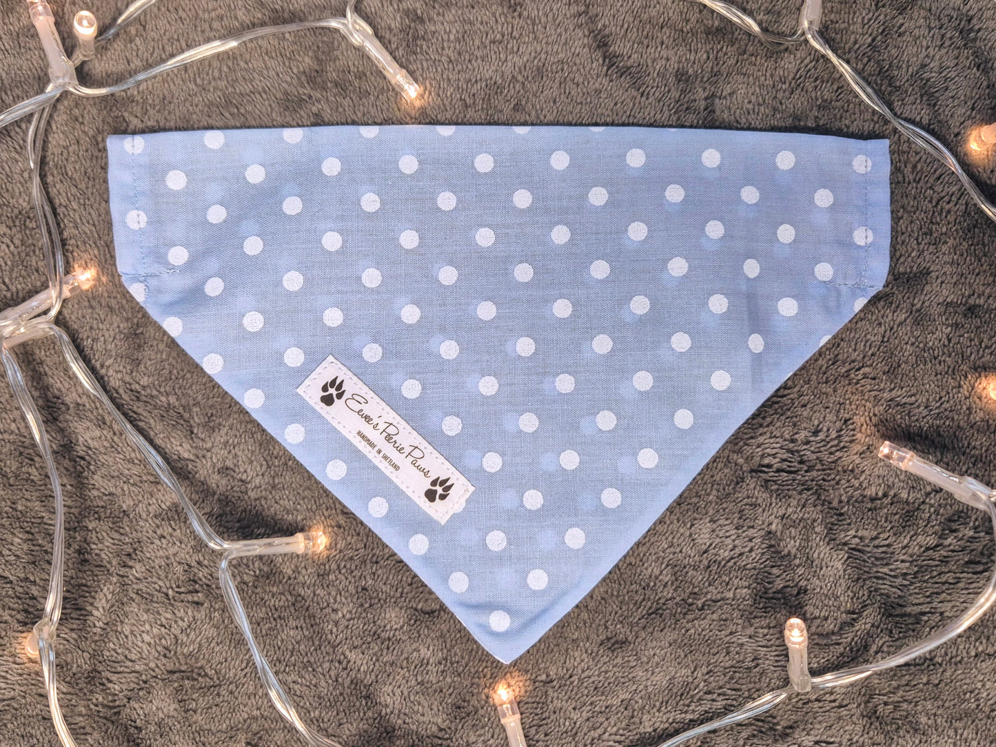 Blue Dot Design Over The Collar Pet Bandana