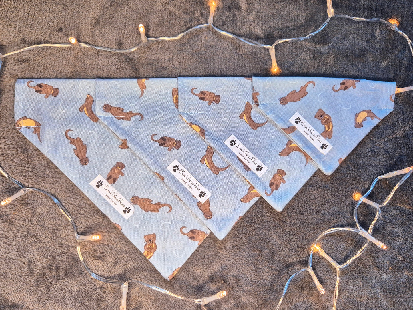 Otter Design Over The Collar Pet Bandana