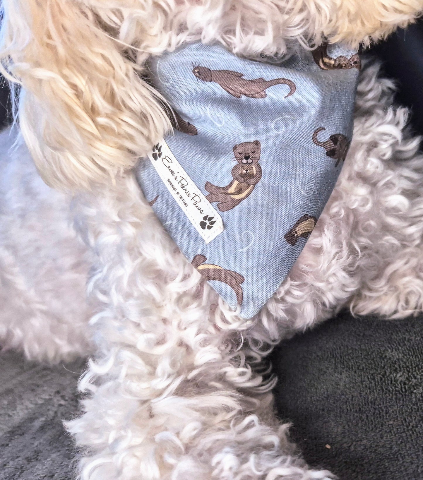 Otter Design Over The Collar Pet Bandana