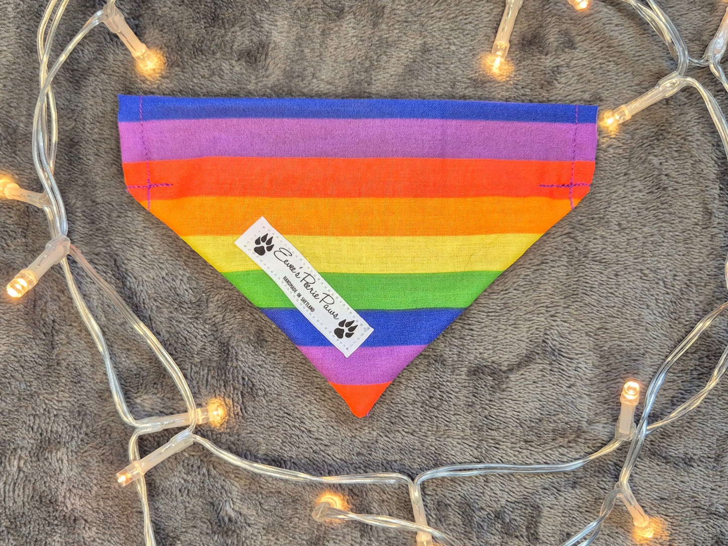 Pride Flag Design Over The Collar Pet Bandana