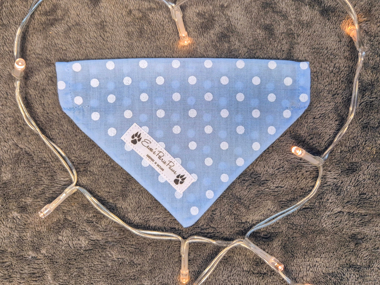 Blue Dot Design Over The Collar Pet Bandana