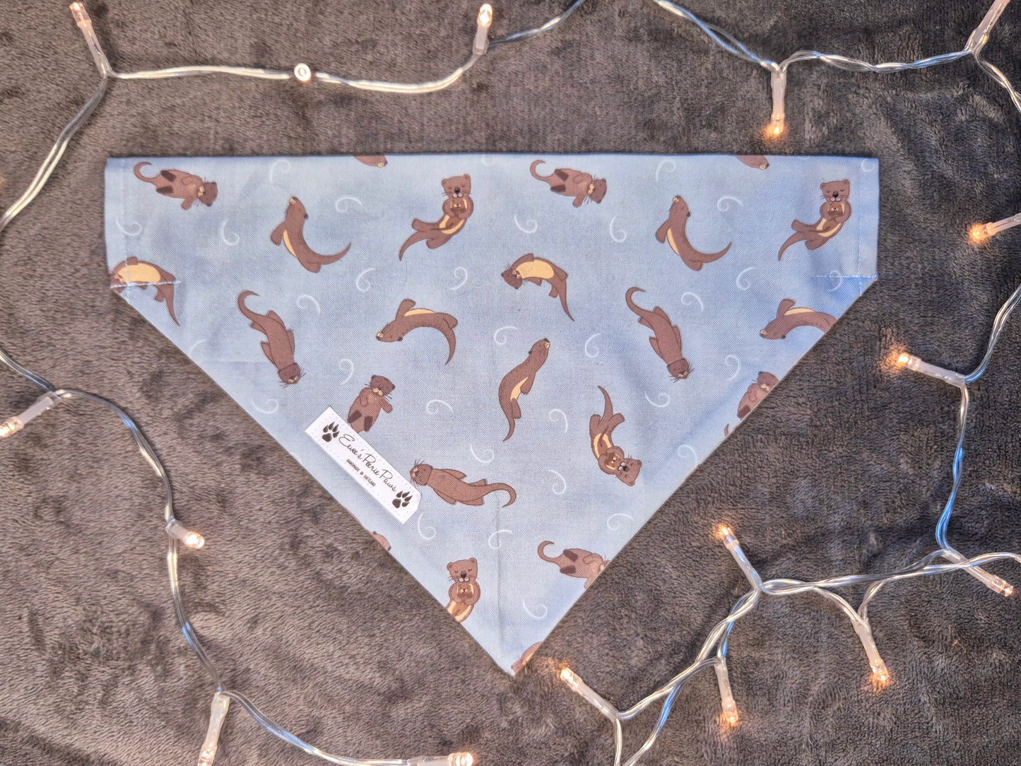 Otter Design Over The Collar Pet Bandana