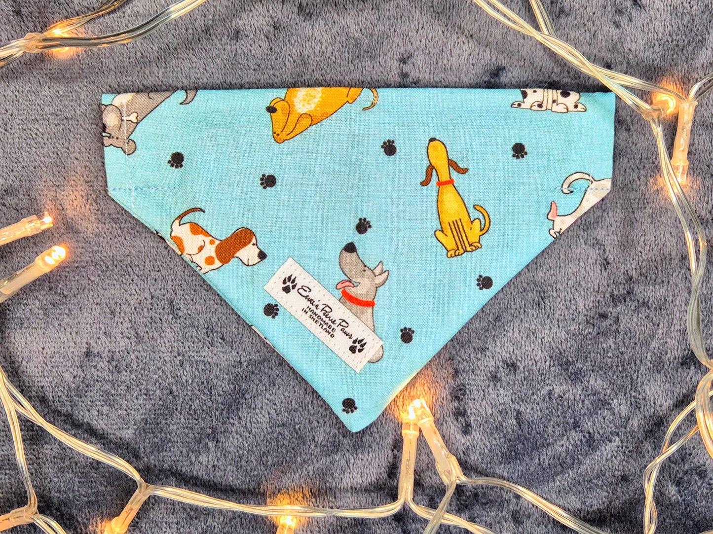Cartoon Dogs Design Over The Collar Pet Bandana