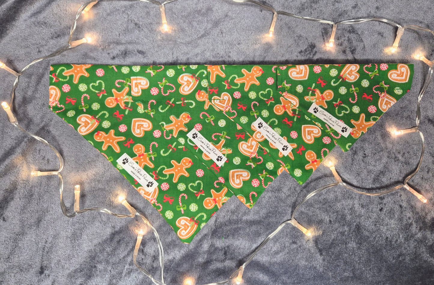 Gingerbread Christmas Design Over The Collar Pet Bandana