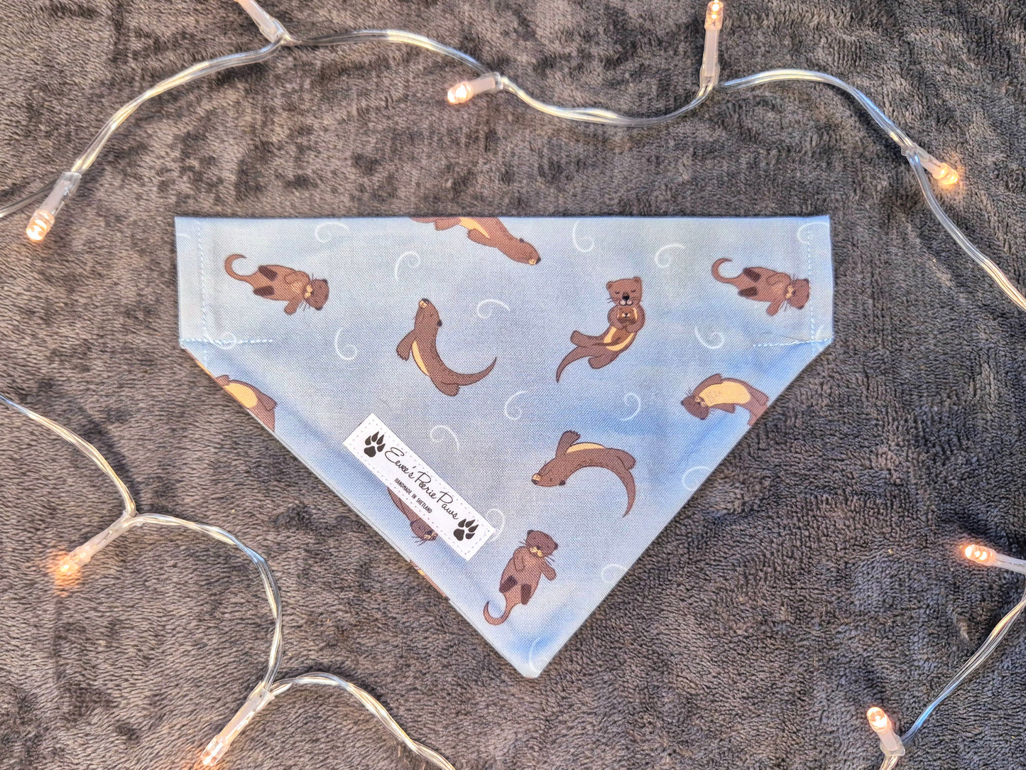 Otter Design Over The Collar Pet Bandana