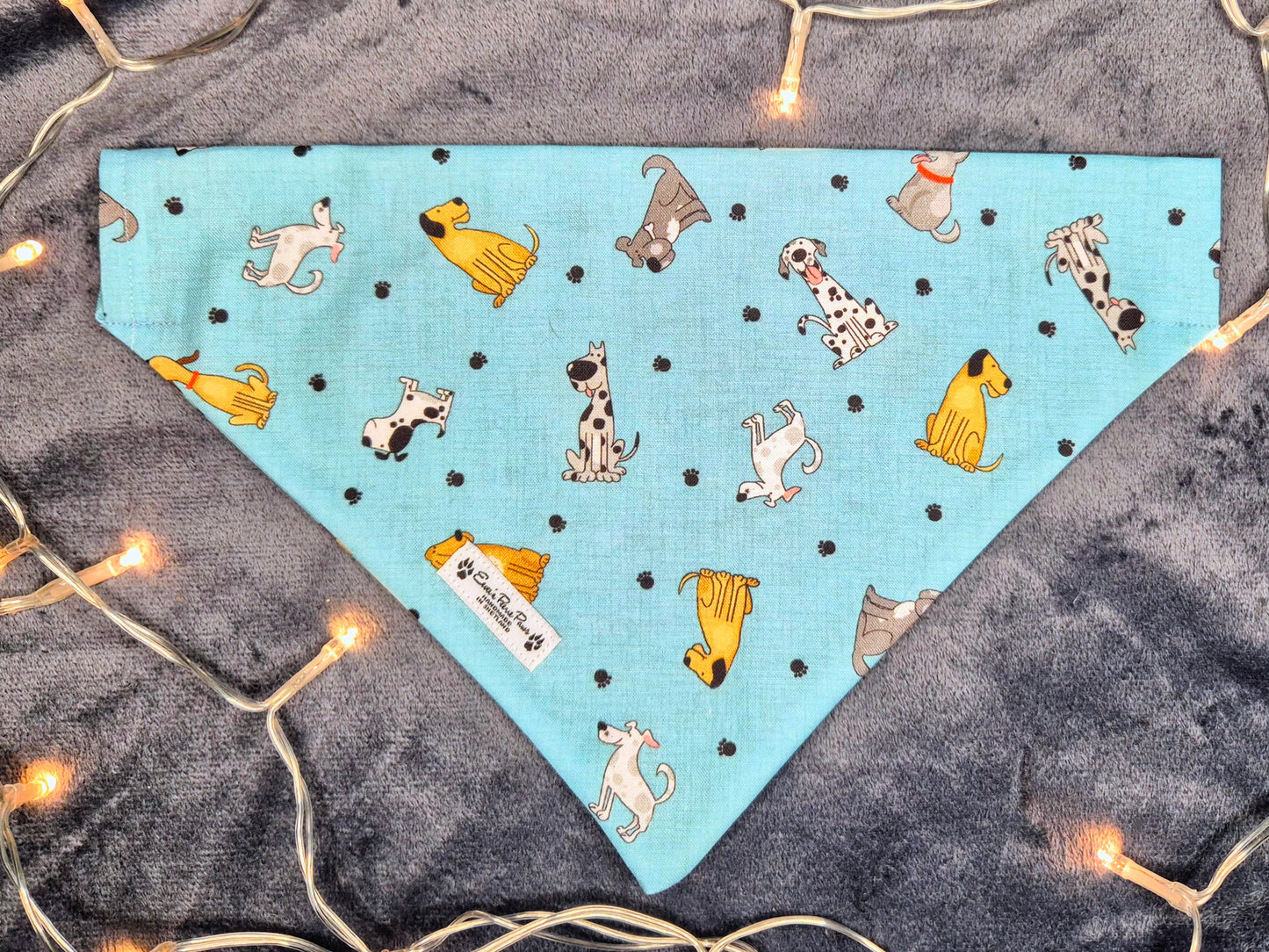 Cartoon Dogs Design Over The Collar Pet Bandana