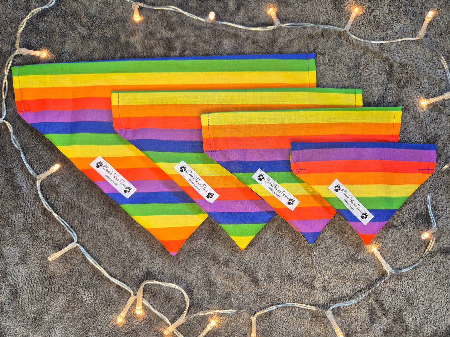 Pride Flag Design Over The Collar Pet Bandana