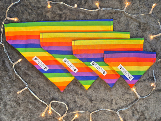 Pride Flag Design Over The Collar Pet Bandana