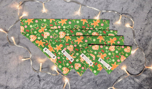 Gingerbread Christmas Design Over The Collar Pet Bandana