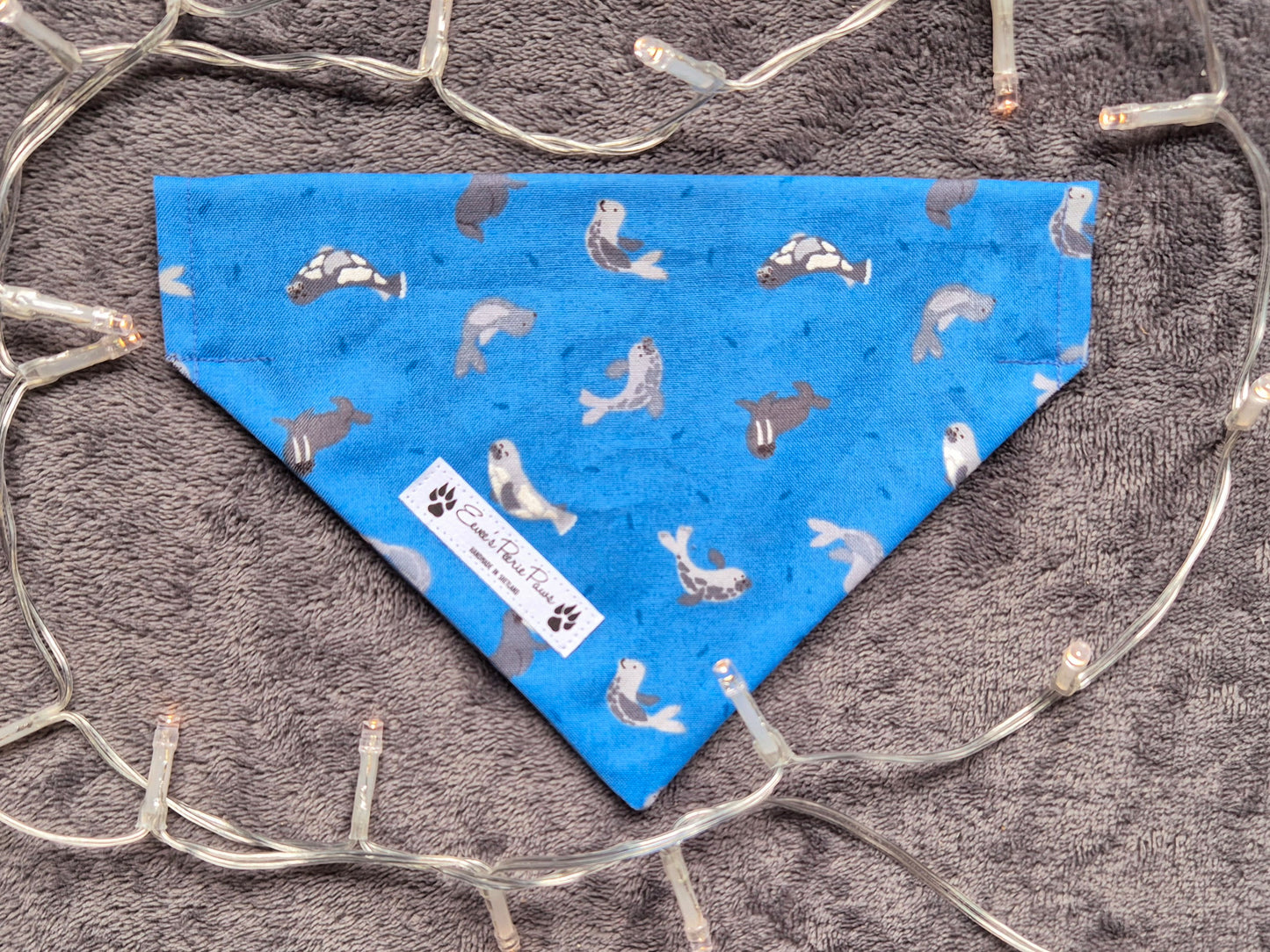 Seals and Walrus Design Over The Collar Pet Bandana