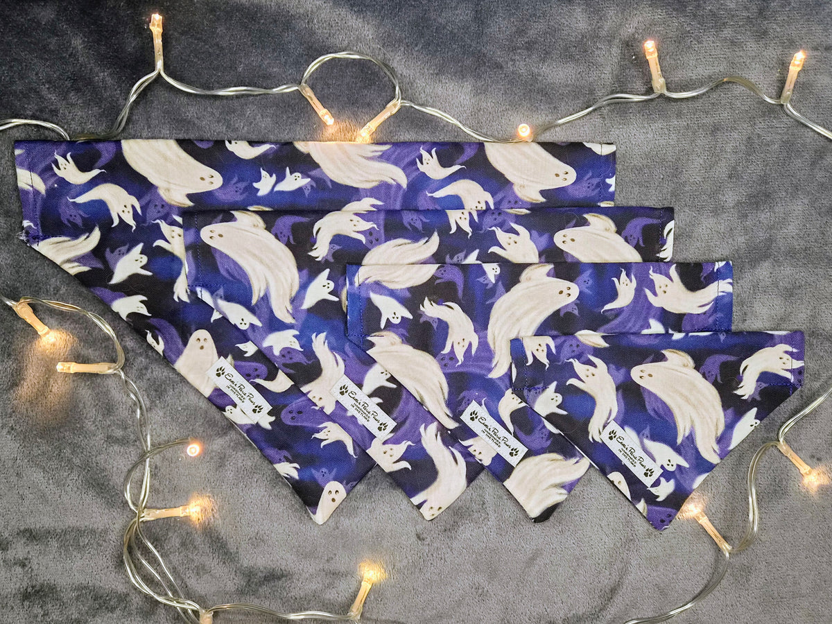 Halloween Ghosties Design Over The Collar Pet Bandana